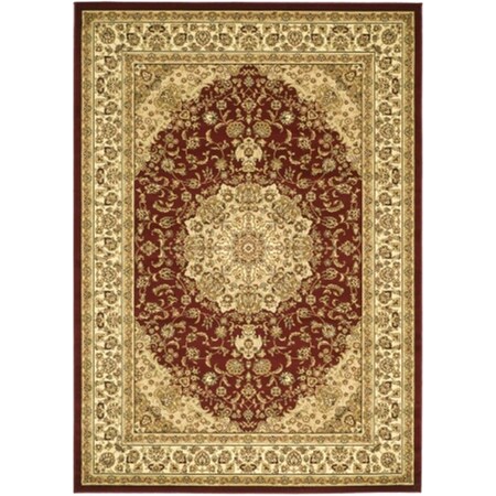 Safavieh Lyndhurst 7.75 ft. x 10.75 ft. Machine Made Large Rectangle Rug - Red-Ivory LNH222B-8